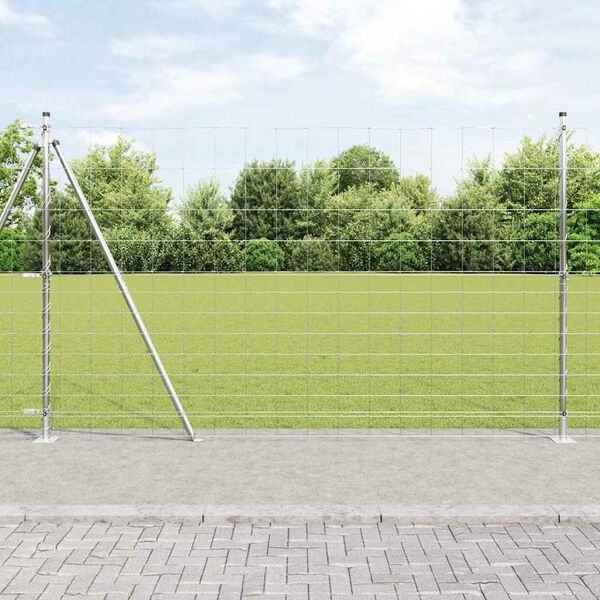 vidaXL Hegnsp&aelig;l Galvaniseret 50 x 1,5 m St&aring;l