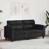 vidaXL 2-personers sofa 140 cm mikrofiberstof sort