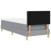 vidaXL LED Box Spring Bed med LED-lysstrimler Lysegr&aring; 80 x 200 cm Stof
