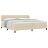 vidaXL Box spring seng med hovedg&aelig;rde Creme 200 x 200 cm Stof