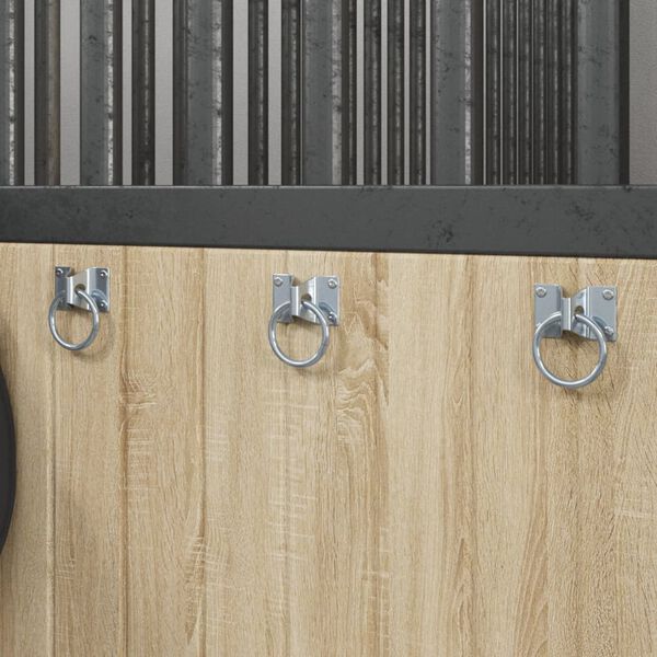 vidaXL opbindingsring med plader 3 stk. stål sølvfarvet