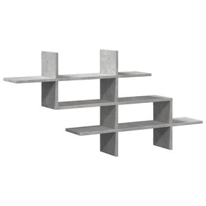 vidaXL v&aelig;ghylde 124,5x18x60,5 cm konstrueret tr&aelig; betongr&aring;