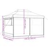vidaXL Party Tent Sort 279 x 410 x 315 cm Oxford stof