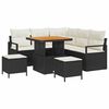 vidaXL Havesofa S&aelig;t 8 stk. Sort polyrattan