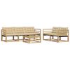 vidaXL Udend&oslash;rs sofagruppe 6 pcs Hvid og Beige 79 x 79 x 37 cm