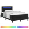 vidaXL Box spring seng med hovedg&aelig;rde Sort 120 x 190 cm Kunstl&aelig;der
