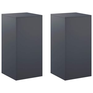 vidaXL Planteholder 2 pcs Antracit 40 x 40 x 80 cm Galvaniseret st&aring;l