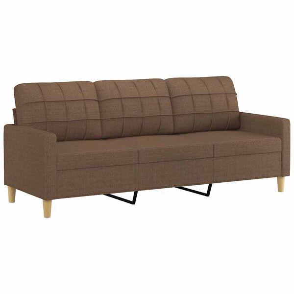vidaXL 3-personers sofa 180 cm stof brun