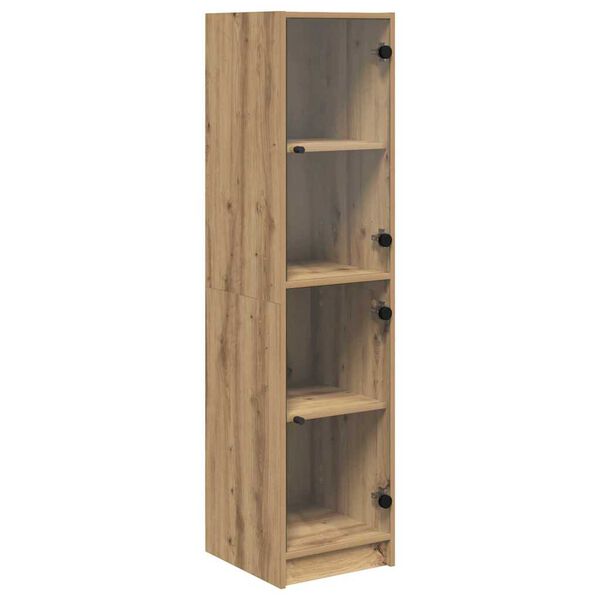vidaXL Highboard Artisan Egetr&aelig; 35 x 37 x 142 cm Konstrueret tr&aelig;