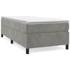 vidaXL Boxspring sengeramme Lysegr&aring; 90x200 cm Fl&oslash;jl
