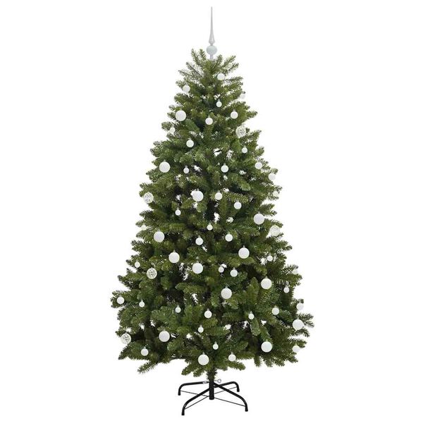 vidaXL Kunstigt juletr&aelig; med 300 LED'er Gr&oslash;n 180 cm PVC og metal