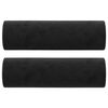vidaXL 2-personers sofa med puder og hynder 140 cm velour sort