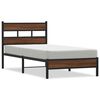vidaXL sengeramme 107x200 cm uden madras konstrueret tr&aelig; brunt eg