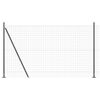 vidaXL Hegn med post Gr&aring; 1,6 x 10 m St&aring;l og PVC