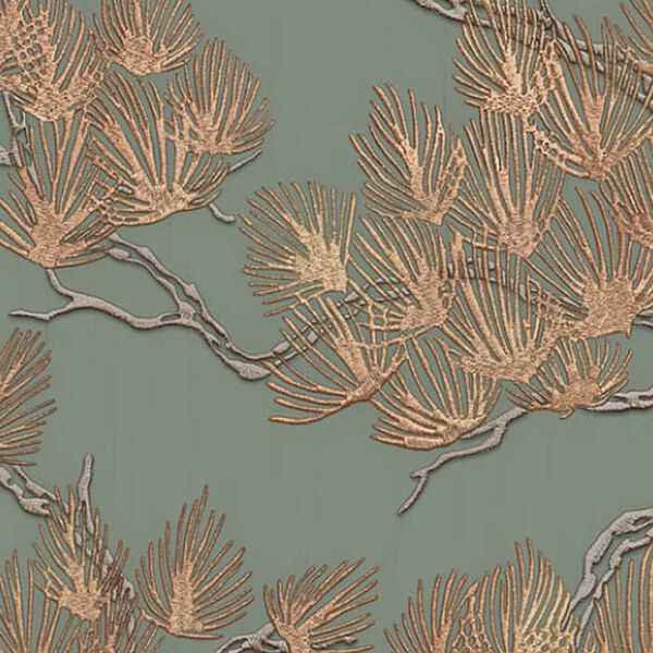 DUTCH WALLCOVERINGS tapet Pine Tree grøn