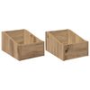 vidaXL LP plade&aelig;ske 2 stk. Artisan-eg 23 x 33 x 16 cm Konstrueret tr&aelig;