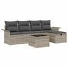 vidaXL Havesofa S&aelig;t 6 stk. Lysegr&aring; polyrattan