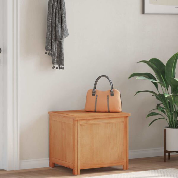 vidaXL Opbevaringskasse med opbevaring Naturfarvet 50 x 45 x 45 cm