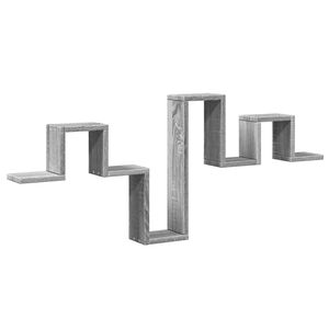 vidaXL v&aelig;ghylde 104,5x10x43 cm konstrueret tr&aelig; gr&aring; sonoma-eg