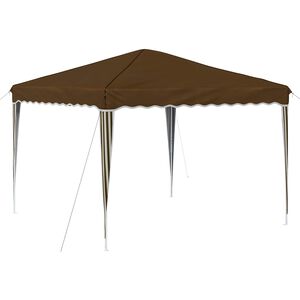 vidaXL Pop-up Festtelt Gr&aring;brun 288 x 288 x 245 cm Oxford stof