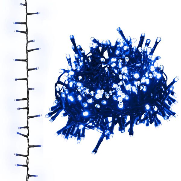 vidaXL kompakt LED-lyskæde 2000 LED'er 45 m PVC blåt lys