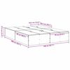 vidaXL Seng med opbevaring Gammelt træ 140 x 200 cm Konstrueret træ