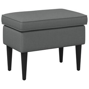 vidaXL Fodskammel M&oslash;rkegr&aring; 55 x 35 x 41 cm Stof