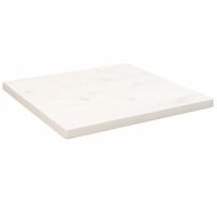 vidaXL bordplade 40x40x2,5 cm firkantet massivt fyrretræ hvid