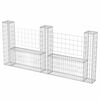 vidaXL gabionkurv U-facon galvaniseret st&aring;l 240x20x100 cm