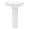 vidaXL fritst&aring;ende h&aring;ndvask med piedestal keramik hvid 520 x 440 x 190 mm