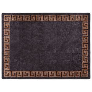 vidaXL gulvt&aelig;ppe 400x300 cm vaskbart sort + guldfarvet