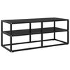vidaXL tv-bord 100x40x40 cm glas sort