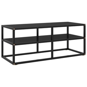 vidaXL tv-bord 100x40x40 cm glas sort