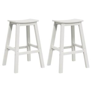 vidaXL Barb&aelig;nk 2 stk. Hvid 52 x 43 x 73,5 cm HDPE