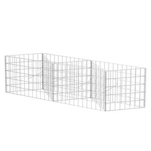 vidaXL gabionkurv galvaniseret st&aring;l 120 x 30 x 50 cm