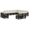 vidaXL Havesofa S&aelig;t 13 stk. Sort polyrattan