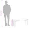 vidaXL bænk 110 cm massivt gummitræ brun