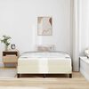 vidaXL Sengestel med madras Creme 120 x 200 cm Stof
