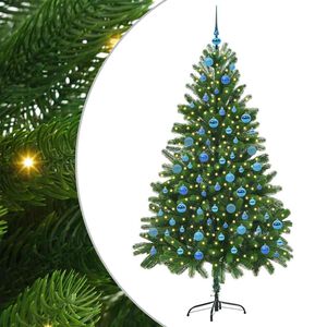 vidaXL Juletr&aelig; med 300 LED'er med stativ Gr&oslash;n 180 cm PE
