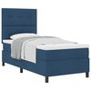 vidaXL Box spring seng med pude med hovedg&aelig;rde Bl&aring; 100 x 200 cm Stof