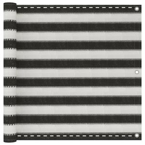 vidaXL balkonafsk&aelig;rmning HDPE 90x500 cm antracitgr&aring; og hvid