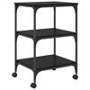 vidaXL Printerstand Sort eg 50 x 41 x 75 cm Konstrueret tr&aelig;