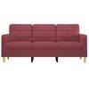 vidaXL 3-personers sofa 180 cm stof vinrød