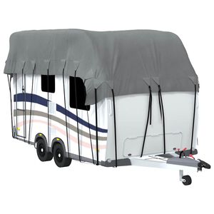 vidaXL tagovertr&aelig;k til campingvogn 500x300 cm ikke-v&aelig;vet stof gr&aring;