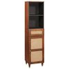 vidaXL Sideboard med skuffe Brun 38 x 33,5 x 160 cm Massivt mangotr&aelig;
