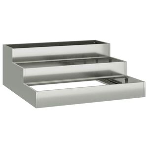 vidaXL Have Blomsterkrukke S&oslash;lv 90 x 90 x 35 cm Galvaniseret st&aring;l