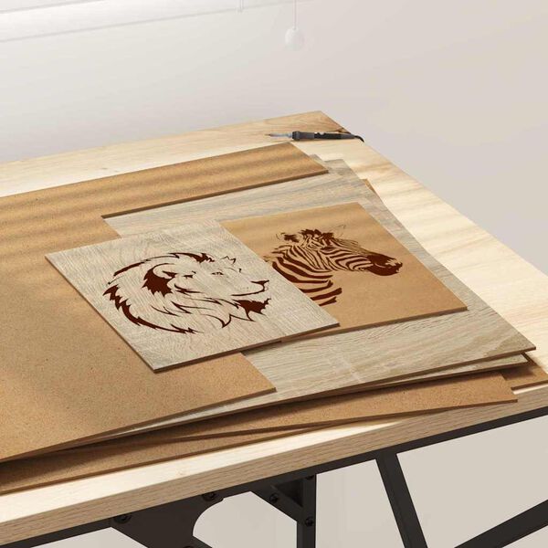 vidaXL Dekor Panels 12 pcs Sonoma-eg 40 x 60 x 0.3 cm Konstrueret træ