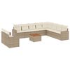 vidaXL sofas&aelig;t til haven 11 dele med hynder polyrattan beige