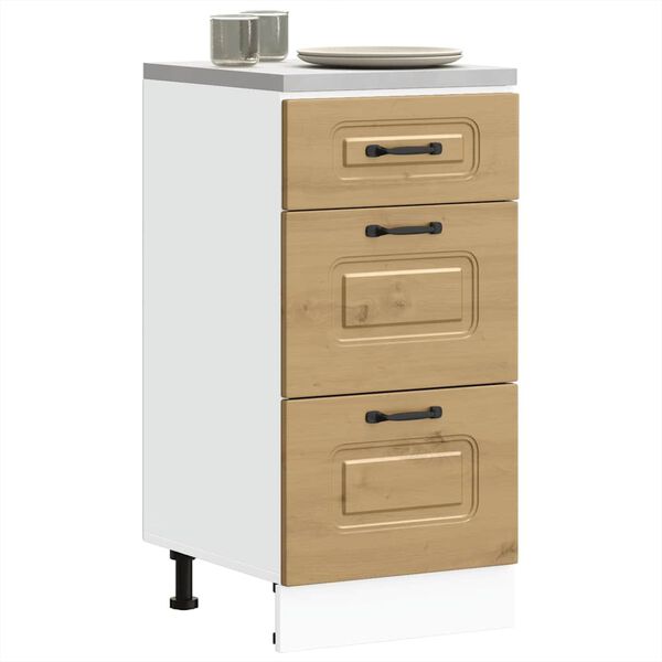 vidaXL køkkenunderskab Kalmar konstrueret træ egetræsfarvet