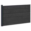 vidaXL Hegnss&aelig;t 175 x 105 cm WPC og Aluminium Sort
